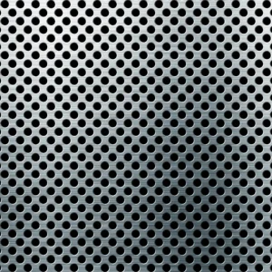 Lochblech aus Edelstahl, einseitig geschliffen Korn 240, Stärke 1,5 mm